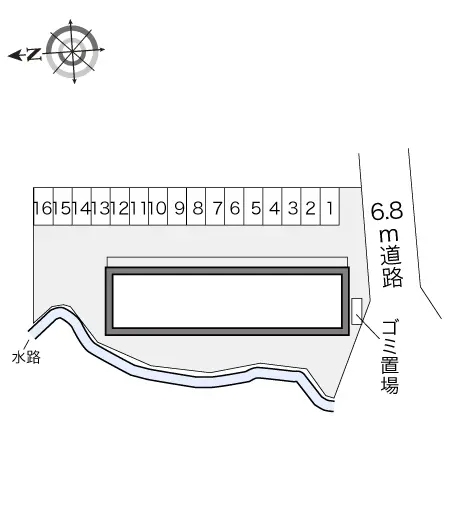 ★手数料０円★弘前市中野４丁目　月極駐車場（LP）